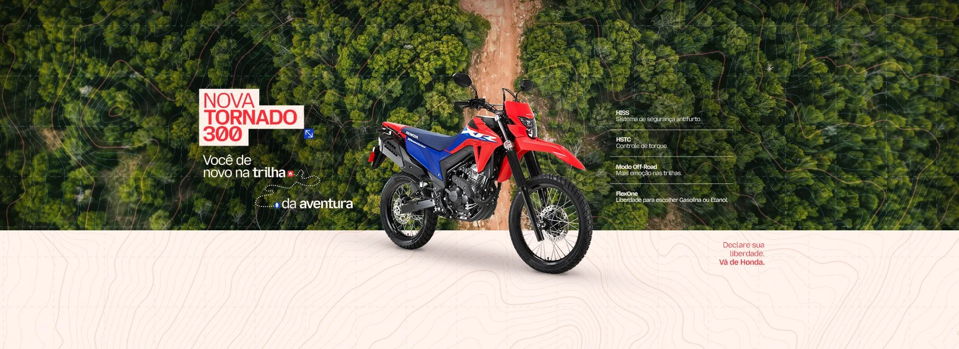 XR300L Tornado — honda-xr-300l-tornado-vermelho-fighting-red-lateral